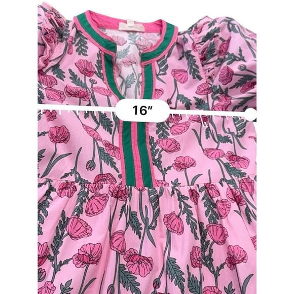 ENTRO Caught Up Pink Floral Midi Dress size Small - Picture 12 of 16
